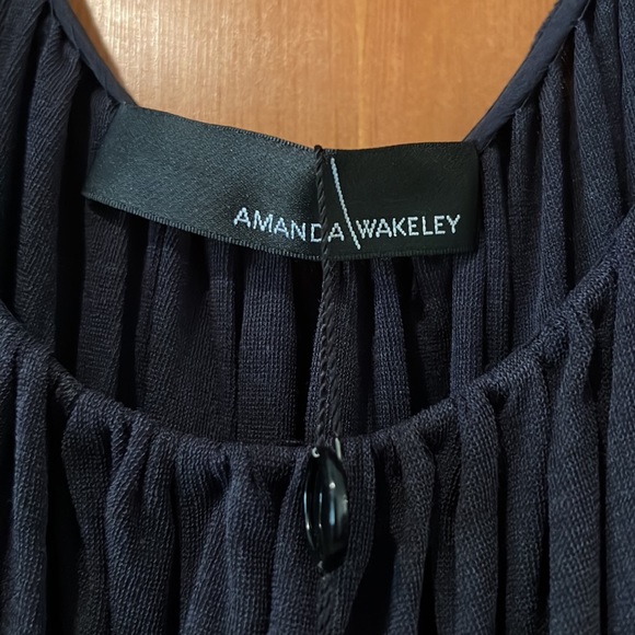 NWT! Amanda Wakeley black Viscose Jersey Tank Blouse! - Picture 2 of 5